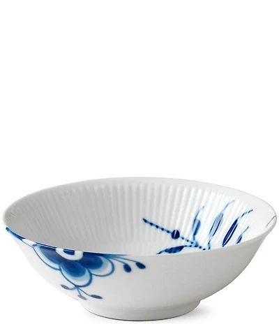 Royal Copenhagen Blue Fluted Mega Floral Pattern Porcelain Cereal Bowl