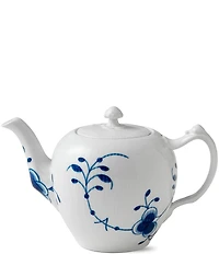 Royal Copenhagen Blue Fluted Floral Pattern Porcelain Mega Teapot