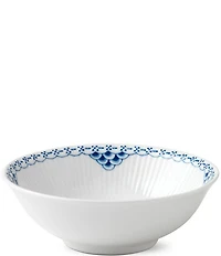 Royal Copenhagen Princess Delicate Lace Blue Pattern Painted Border Cereal Bowl