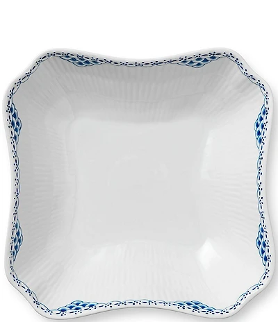 Royal Copenhagen Princess Delicate Blue Lace Border Pattern Square Bowl