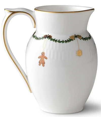 Royal Copenhagen Star Fluted Christmas Creamer 13-oz.