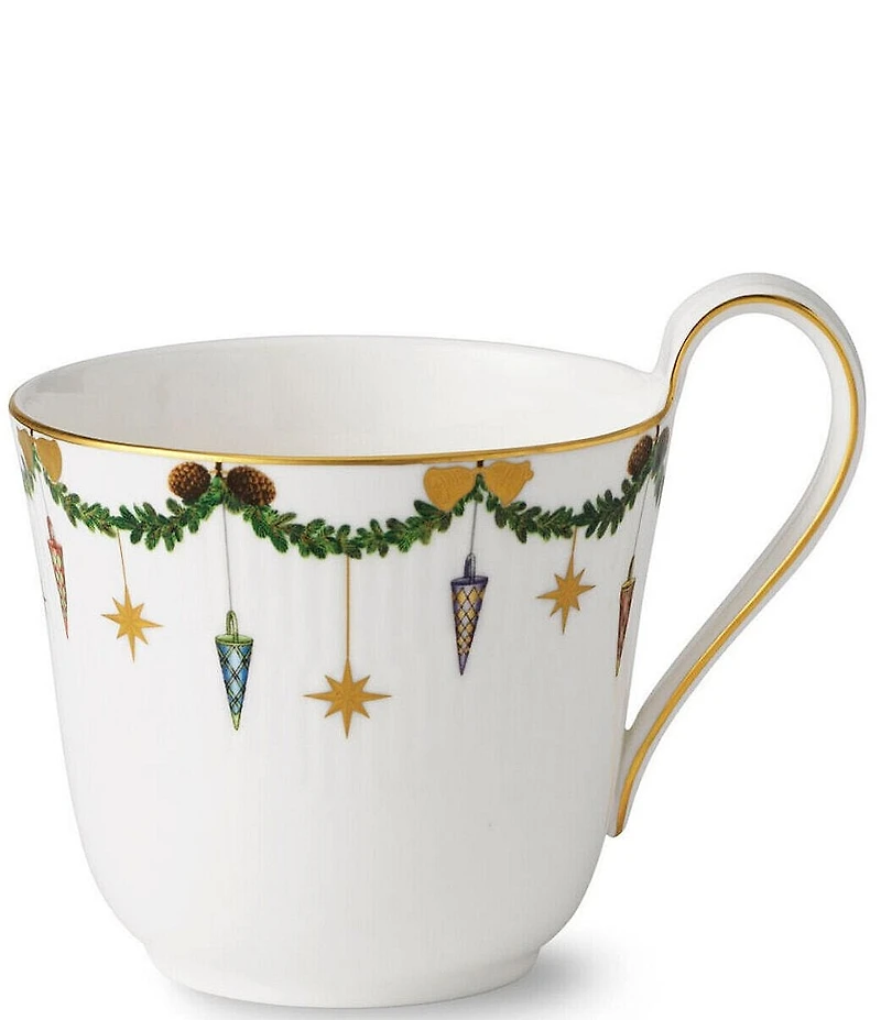 Royal Copenhagen Star Fluted Christmas High Handle Mug