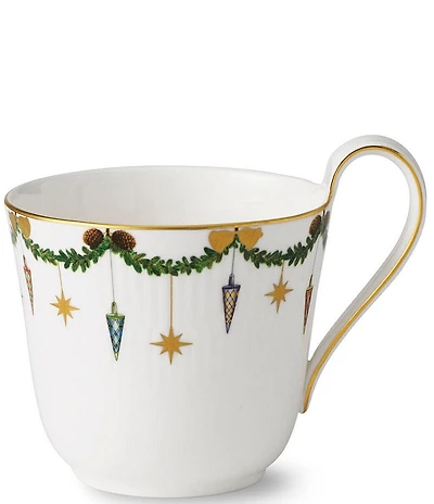 Royal Copenhagen Star Fluted Christmas High Handle Mug