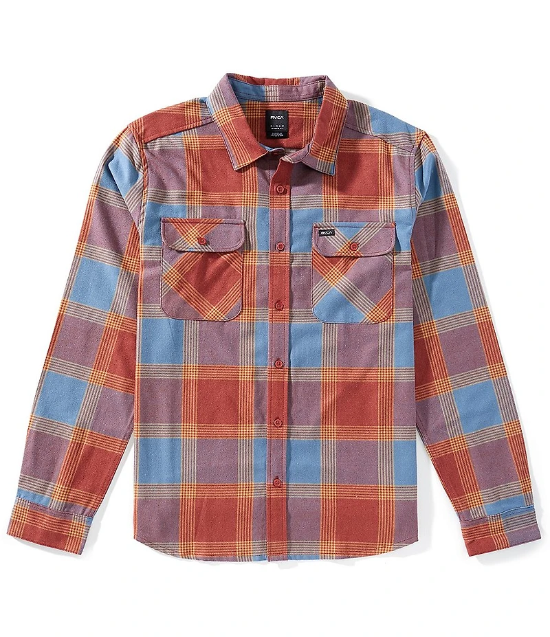 RVCA That'll Work Long-Sleeve Plaid Flannel Shirt