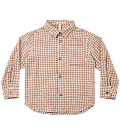 Rylee + Cru Baby Boys Long Sleeve Checked Button Front Shirt