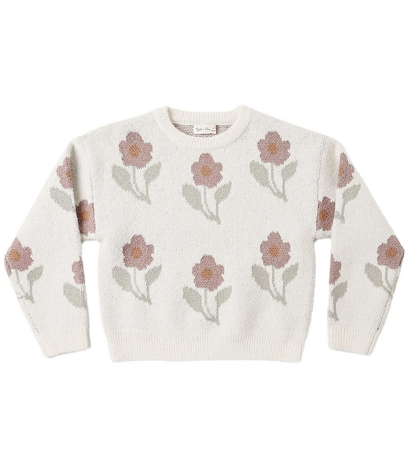 Rylee + Cru Baby Girls Aspen Flower Sweater