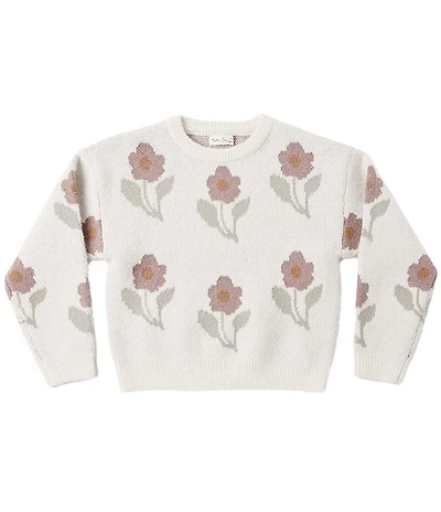 Rylee + Cru Baby Girls Aspen Flower Sweater