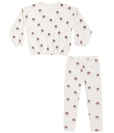 Rylee + Cru Baby Girls Spongey Daisy Top & Matching Pants Set