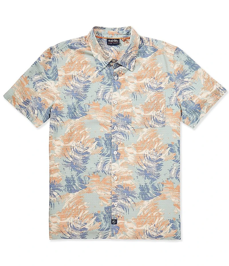 Salt Life Another Holiday Short Sleeve Printed Woven Textured Shirt