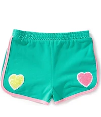 Sara Sara Little Girls Heart-Patch Shorts