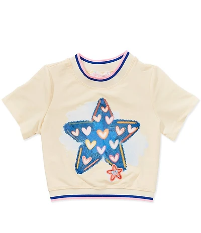Sara Sara Little Girls Short Sleeve Star Top