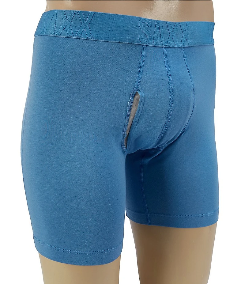 SAXX DropTemp® Cooling Parisian Blue 6#double; Inseam Boxer Briefs