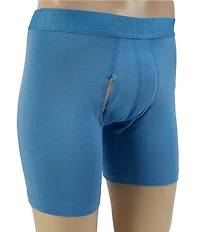 SAXX DropTemp® Cooling Parisian Blue 6#double; Inseam Boxer Briefs