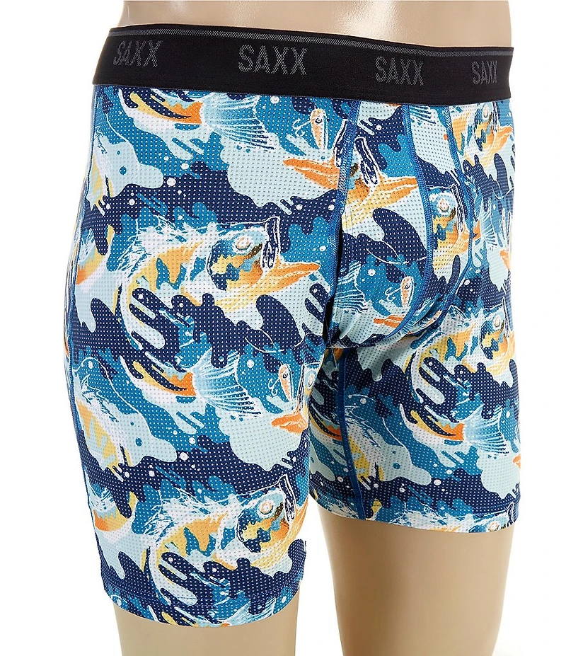 SAXX Quest Big Mouth Bass Performance Mesh 6#double; Inseam Boxer Briefs