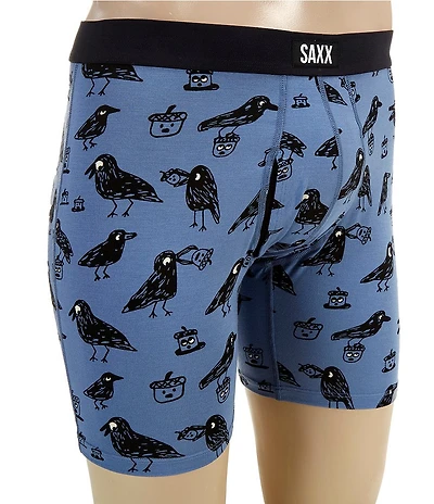 SAXX Vibe Xtra Soft Comfort Bird Printed 6#double; Inseam Boxer Briefs