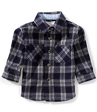 Scene&Heard Baby Boys Plaid Flannel Long Sleeve Button Front Shirt