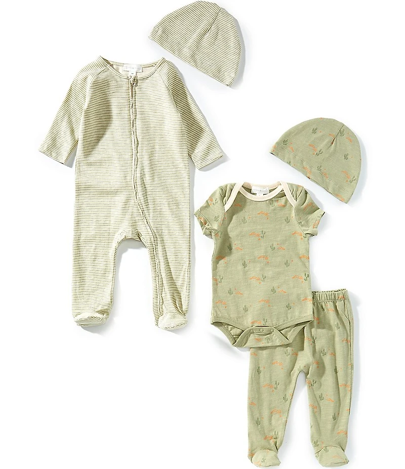 Scene&Heard Baby Boys Desert Print Footie Coverall, Bodysuit, Pant, & Hat 5-Piece Layette Set