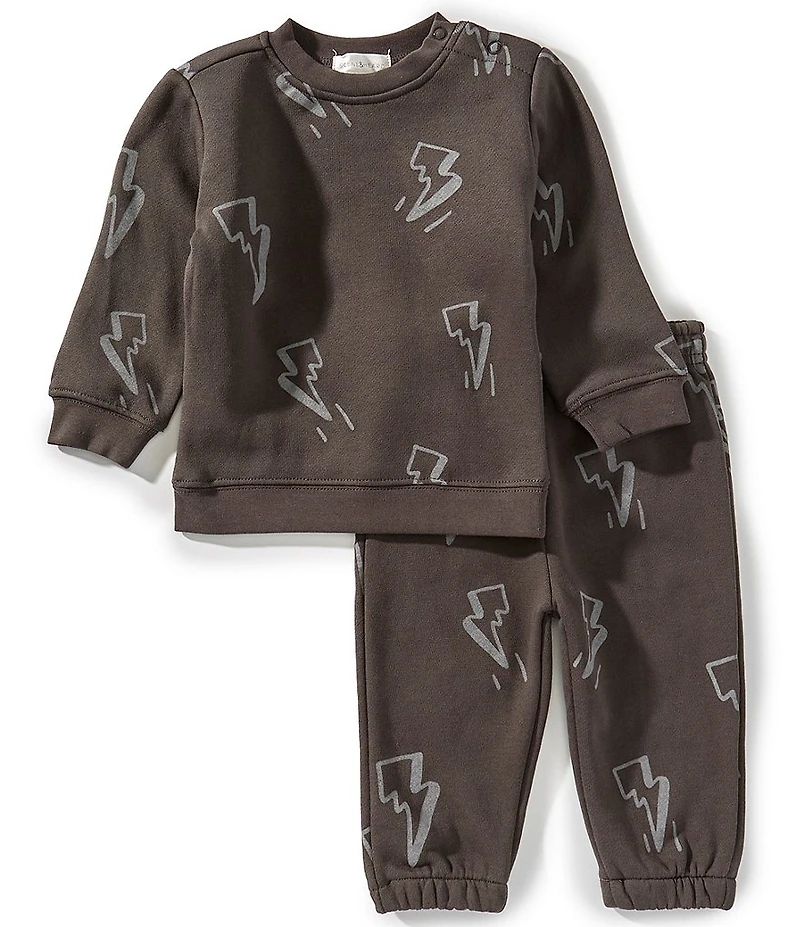 Scene&Heard Baby Boys Lightning Long Sleeve Sweatshirt & Jogger Pants Set