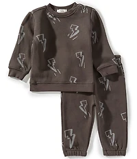 Scene&Heard Baby Boys Lightning Long Sleeve Sweatshirt & Jogger Pants Set