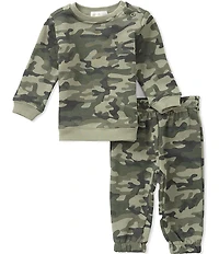 Scene&Heard Baby Boys Long Sleeve Camouflage Sweatshirt & Matching Sweatpants Set
