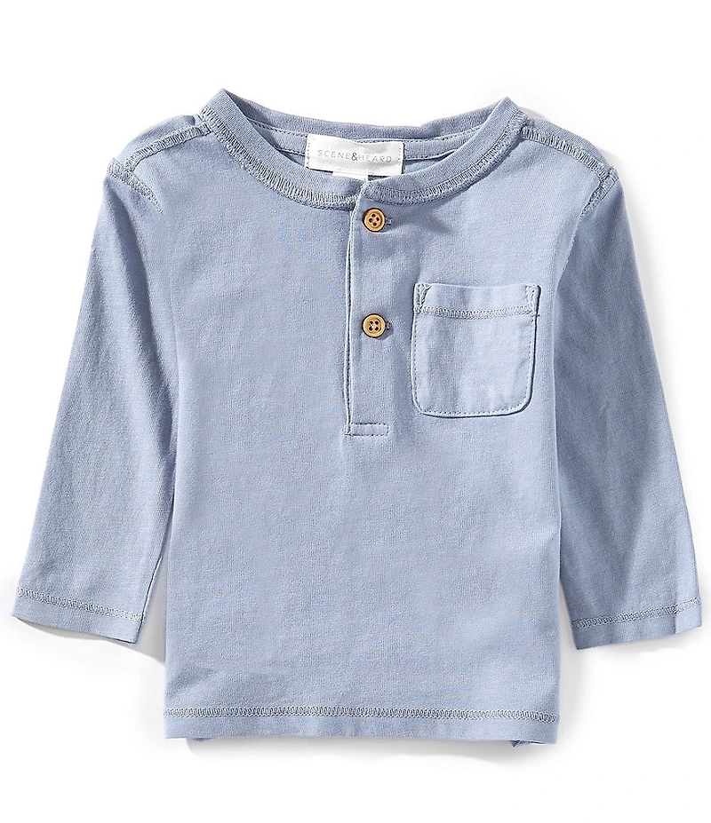Scene&Heard Baby Boys Long Sleeve Knit Henley T-Shirt