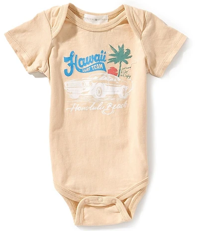Scene&Heard Baby Boys Short Sleeve Cotton Hawaii Graphic Bodysuit