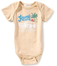 Scene&Heard Baby Boys Short Sleeve Cotton Hawaii Graphic Bodysuit