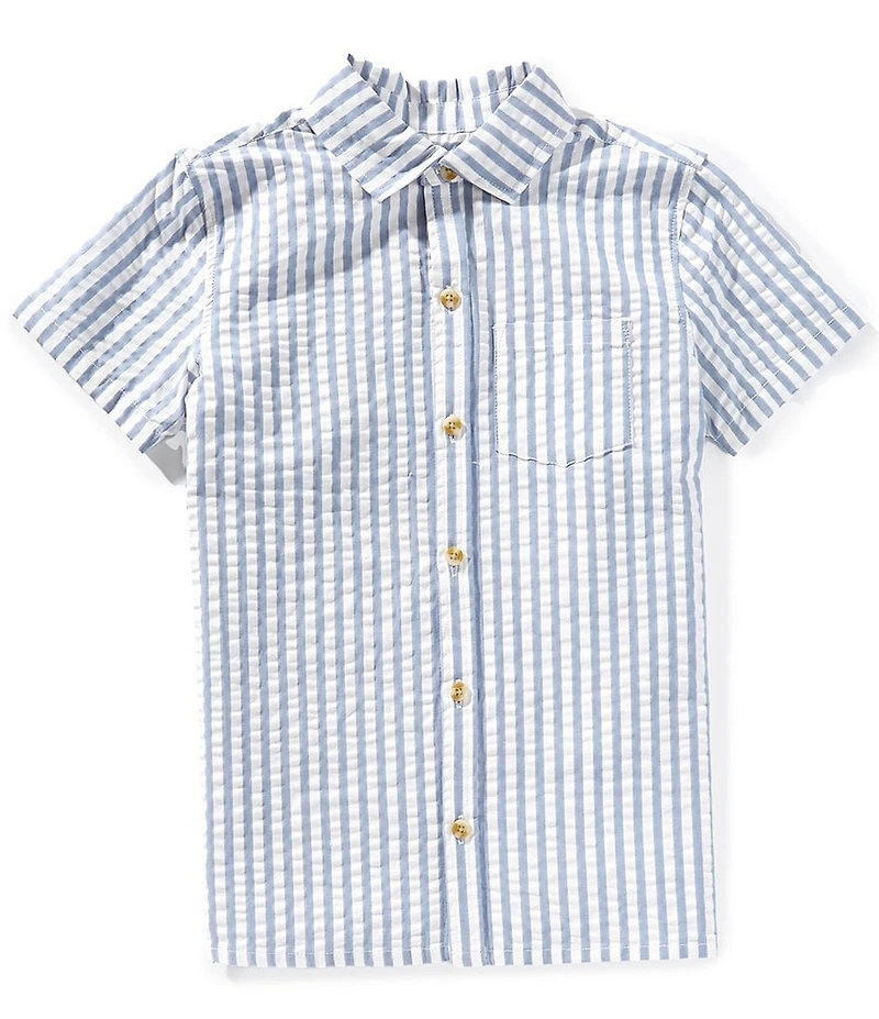 Scene&Heard Big Boys Stripe Seersucker Woven Top