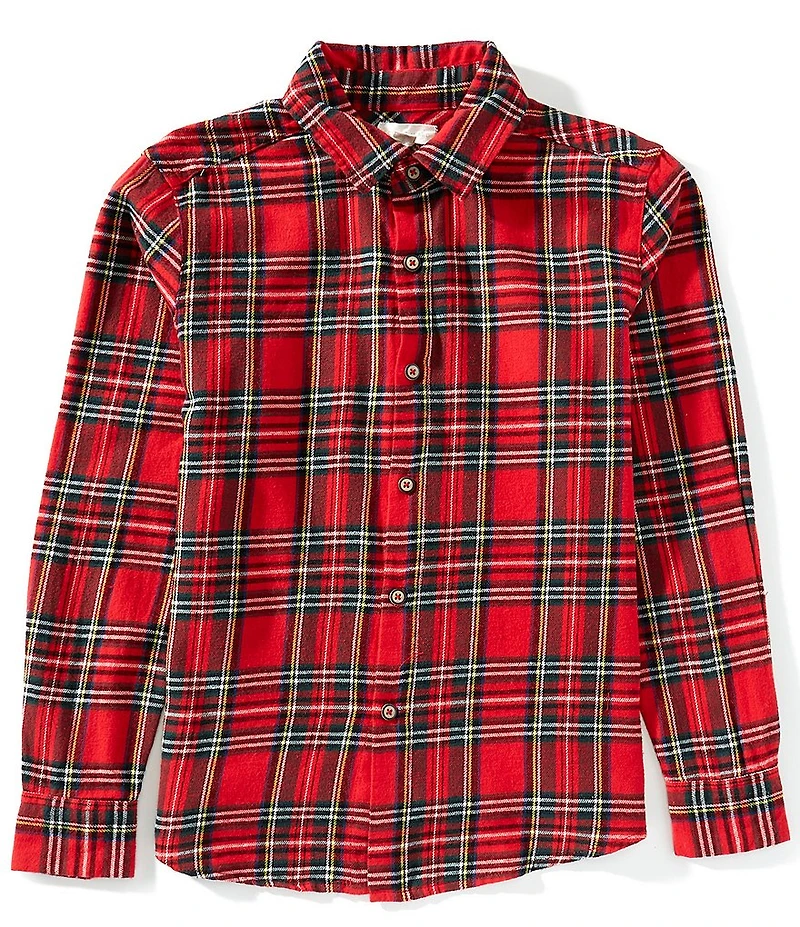 Scene&Heard Big Boys Plaid Long-Sleeve Sportshirt