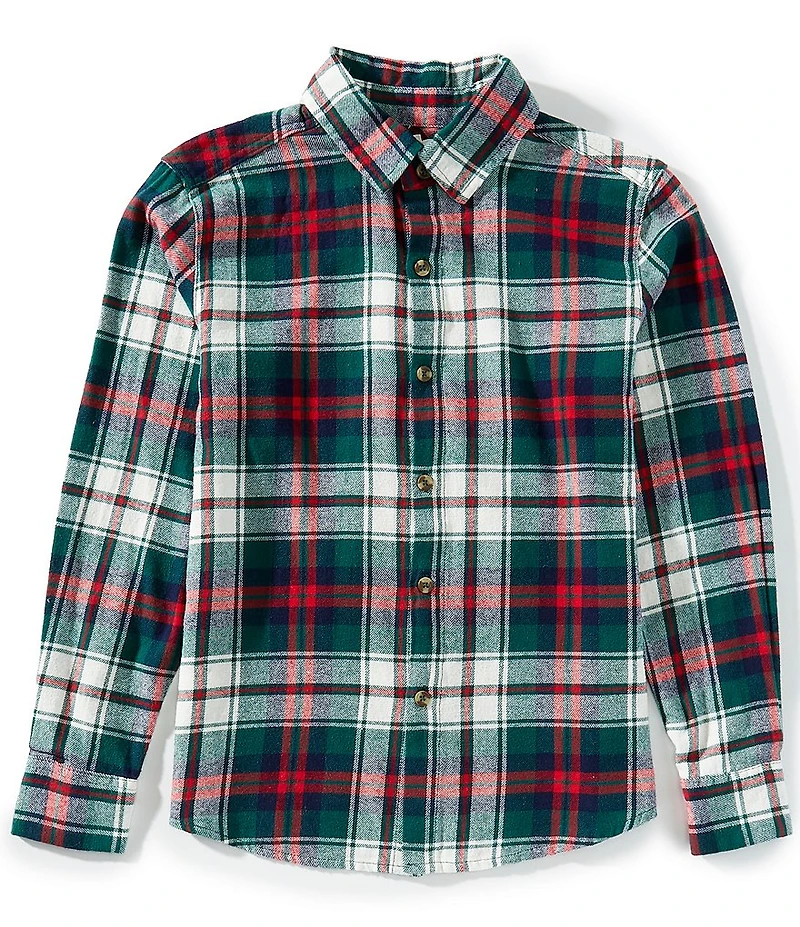 Scene&Heard Big Boys Plaid Long-Sleeve Sportshirt