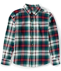Scene&Heard Big Boys Plaid Long-Sleeve Sportshirt