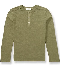 Scene&Heard Big Boys Slub Henley Long-Sleeve T-Shirt