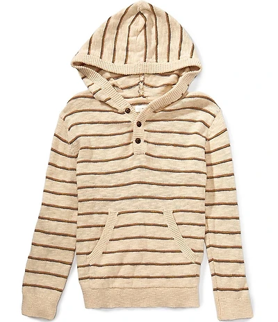 Scene&Heard Big Boys Striped Knit Hoodie