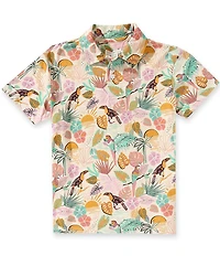 Scene&Heard Big Boys Tropical Print Short Sleeve Polo