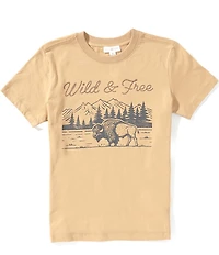 Scene&Heard Big Boys Wild And Free Graphic Short Sleeve T-Shirt