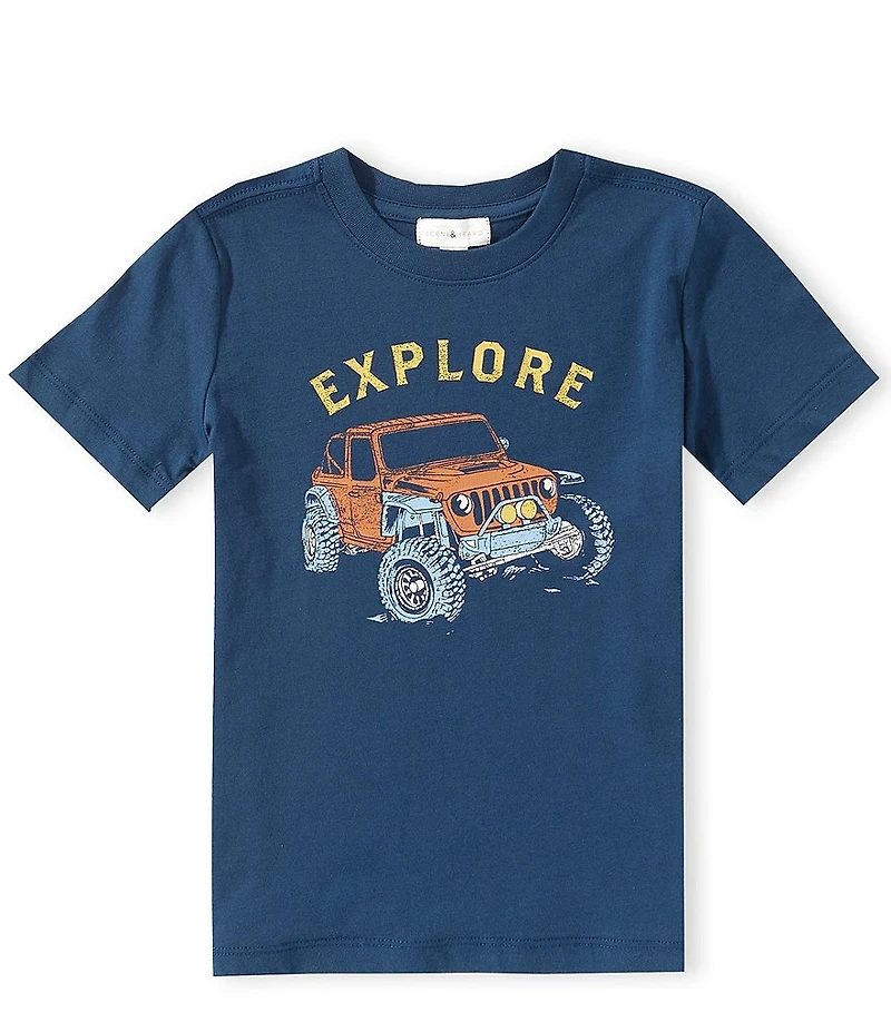 Scene&Heard Little Boys Explore Graphic Short Sleeve T-Shirt