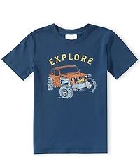 Scene&Heard Little Boys Explore Graphic Short Sleeve T-Shirt