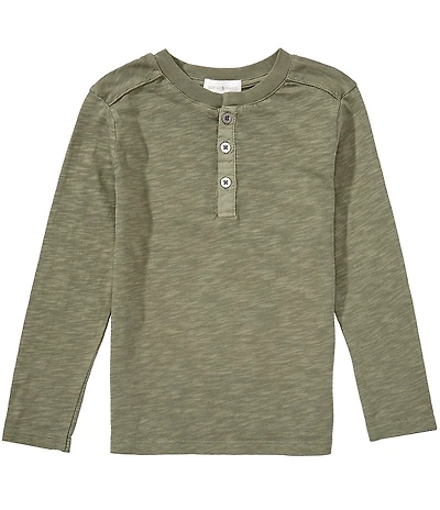 Scene&Heard Little Boys Slub Henley Long Sleeve T-Shirt