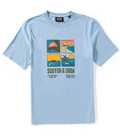 Scotch & Soda Amsterdam Sun Artwork Short Sleeve T-Shirt