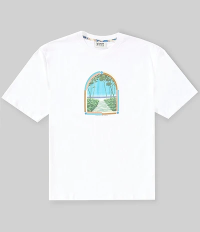 Scotch & Soda Chest Tree Artwork Short Sleeve Graphic T-Shirt