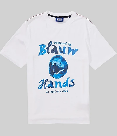 Scotch & Soda Denim Artwork Short Sleeve T-Shirt