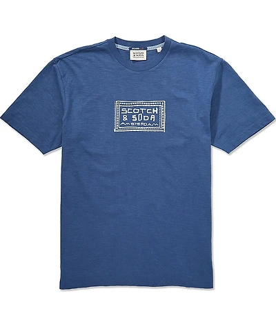 Scotch & Soda Embroidered Artwork Relaxed Fit Short Sleeve T-Shirt