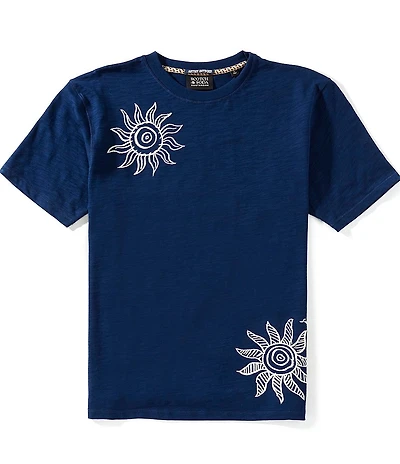 Scotch & Soda Embroidered Multi Artwork Short Sleeve T-Shirt