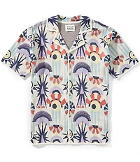 Scotch & Soda Jacquard Knit Short Sleeve Woven Shirt