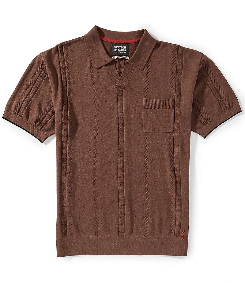 Scotch & Soda Short Sleeve Knit Polo Shirt