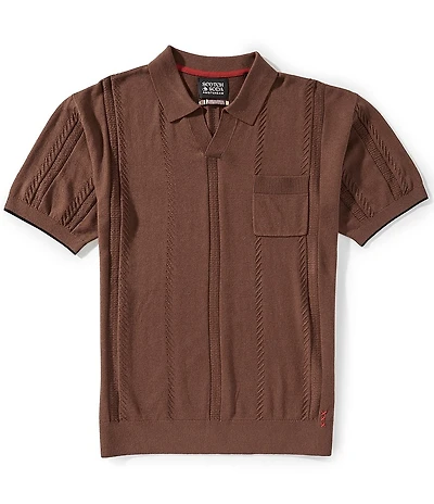 Scotch & Soda Short Sleeve Knit Polo Shirt