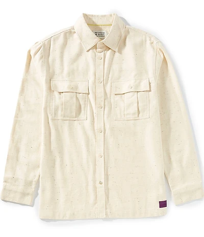 Scotch & Soda Melange Long Sleeve Woven Shirt
