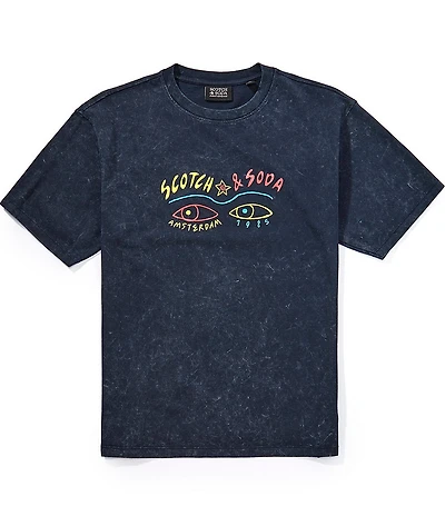 Scotch & Soda Multi Color Graphic Short Sleeve T-Shirt