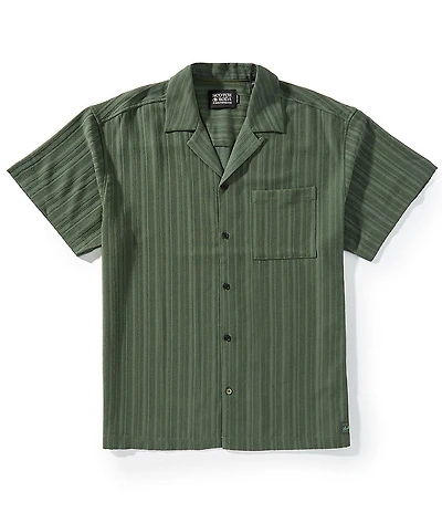 Scotch & Soda Relaxed-Fit Tonal Stripe Short Sleeve Woven Camp Shirt