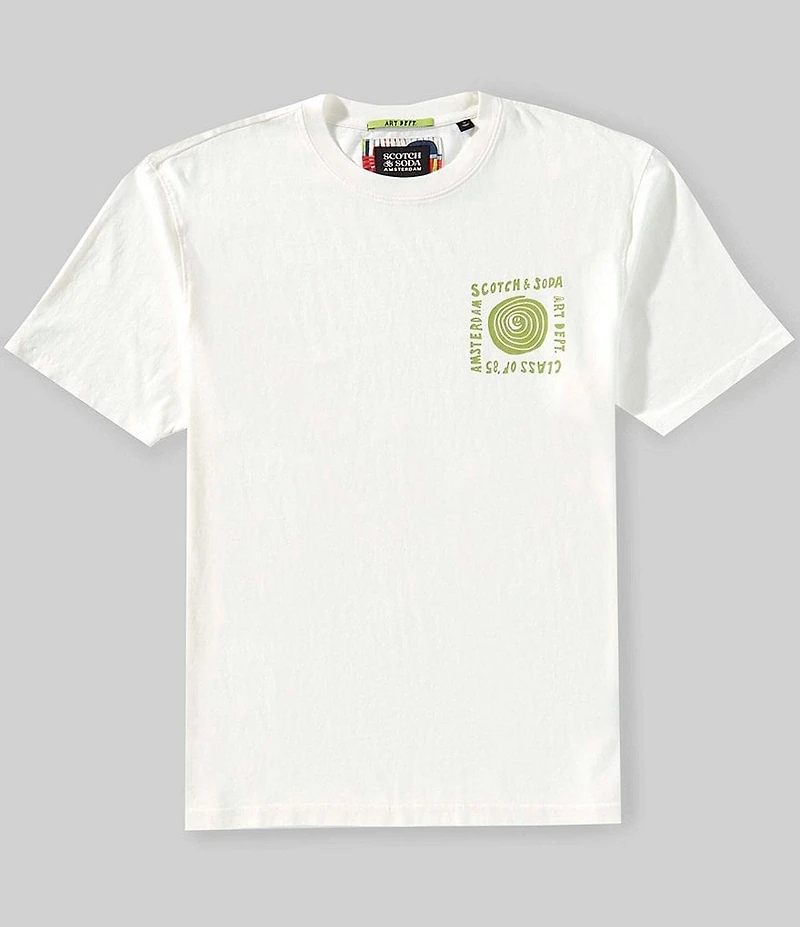 Scotch & Soda Relaxed Fit Washed Chest Art Short Sleeve T-Shirt